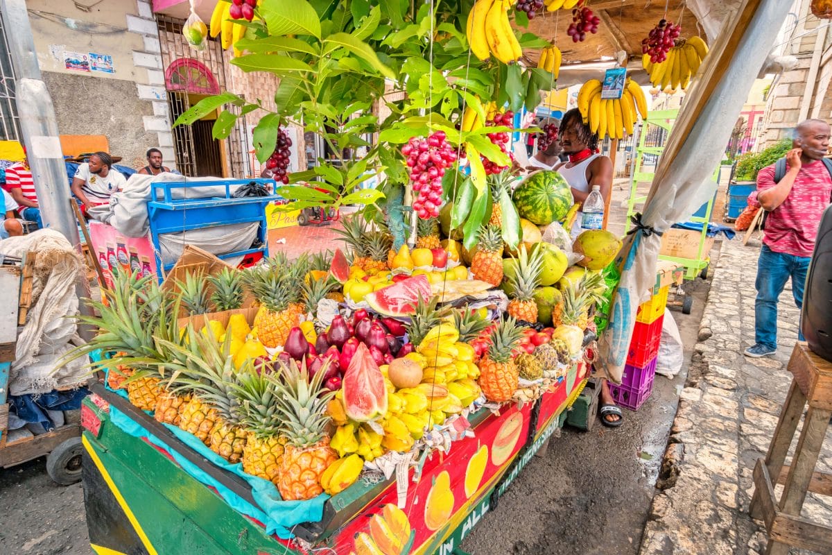 Jamaican fruit stand