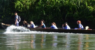Medical Mission Trips to Panama: commuting by canoe