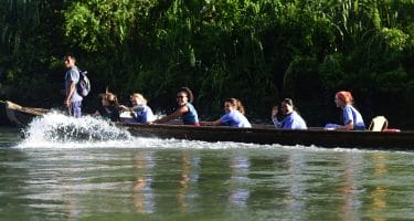 Medical Mission Trips to Panama: commuting by canoe