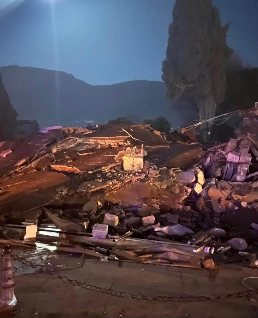 Turkey earthquake building rubble