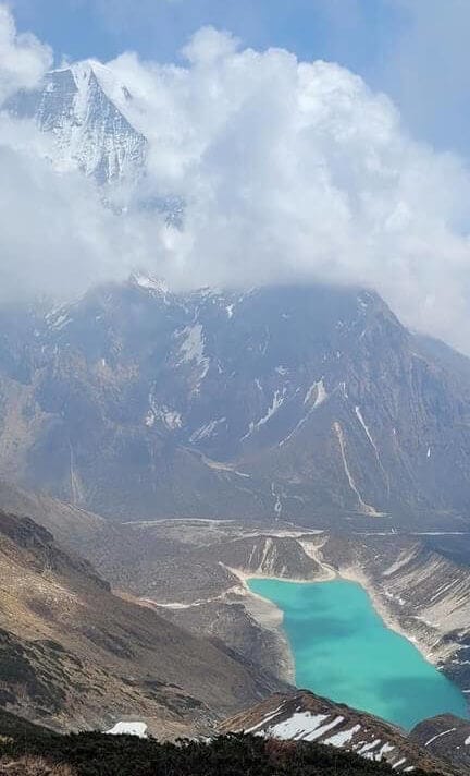 Himalayas - view of a mountain lake