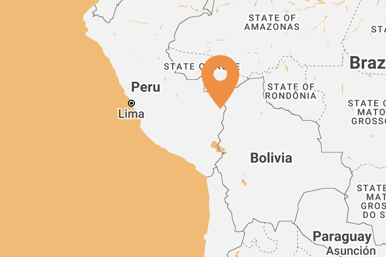 Peru Rainforest Puerto Maldonado map
