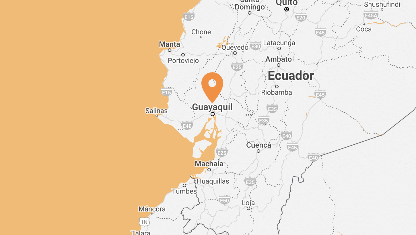 Map of Guayaquil, Ecuador