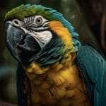 Puerto Rico famous blue and gold Macaw of PR