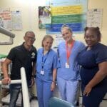St Vincent and the Grenadines - volunteers with local medical personnel