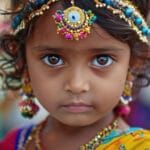 little girl, India