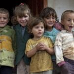 five Abanian children europe