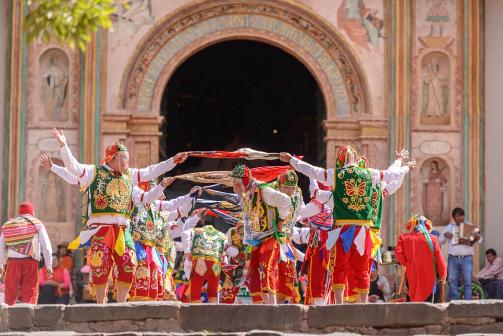 Peruvian Folk Dancers, Cusco Peru